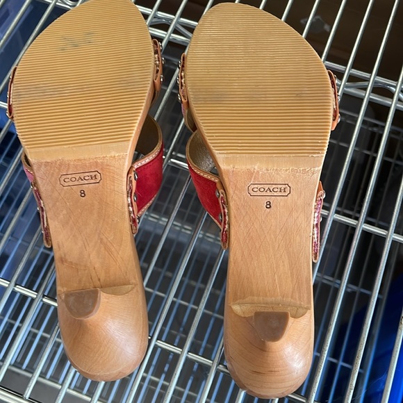 Coach kitten heel slides clogs 8 - Picture 5 of 6